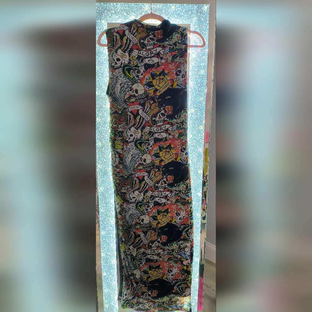 Ed Hardy sleeveless maxi dress